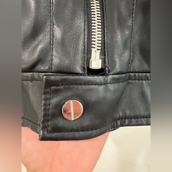 ZARA MAN Double Zipper Faux Leather Jacket Removable Hoodie - Picture 5 of 10